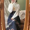 Nuovo stile cinese Ming Hanfu per donna versione migliorata per adulti Top con gonna a faccia di cavallo Set piccola statura modello 2024