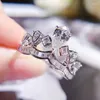 Cluster Rings Luxury Fashion Crown Coronation High Carbon Diamond Ring med 925 Stamp Zircon Female Proposal Valentine's Day Gift