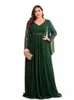 Lucyinlove Plus taille LG Sleeves Sequin Floor Longueur Green Evening Dr 2024 Sparkle Bling Bling Family Party Cocktail Dr J92K # #