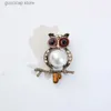 ピンブローチMozog Exquisite Brooch Ultralight Owl Clothing Lapel Pins Popual Alloy Tack Fashion Jewelry Versatile Ornament Daily Decoration Y240329