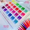 Rormays Neon Fluorescent gel Polishing 24PCS Shiny New Varnish gel Rainbow Semi permanent UV LED Soaking Primer Finish Nail Art Factory Kit 15ML