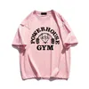 T-shirt de gymnastique d'été 100 Pure Cott T-shirt surdimensionné pour hommes Impression graphique Sport Plus Taille T-shirt pour femmes Free Ship z4FU #