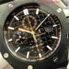 TOP AP BRIT WATK Royal Oak Offshore Series 26405CE Black Ceramic Mens Watch Blue Igle Timing Mechanical Watch 44 mm