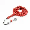 Strand Tasbih Rode Hars Ramadan Gift Misbaha Moslim Man Armband Rozenkrans Gebed Kralen Islamitische Mode