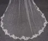 Velo de novia de perlas de alta calidad con apliques de encaje borde 2,5 metros LG velo de novia con peine 250 cm velo para novia Y5w4 #