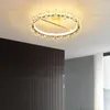 Plafoniere Modern Lumina Flower Crystal Illuminazione a LED Lampada dorata per soggiorno Decorazione camera da letto Sospensione