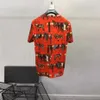 European and American men's wear summer 2024 new Red animal print with round collar and short sleeves Fashion T-shirt