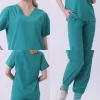 Venta al por mayor Quirófano Uniforme médico Scrubs Hospital Trabajo Scrubs Set Suministros médicos Enfermera Cirugía dental Traje Ropa de trabajo E2v3 #