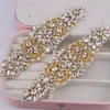 1 pc's gouden rhineste appliques voor trouwriemschoenen jas sieraden diy naaide rhineste appliques bruidsadministraties r2VL#