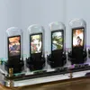 Horloges de table Moderne Exquis Glow Nixie Tube Horloge Multifonction RVB Application Mobile Modifiable IPS Affichage Ornements De Bureau Tabl