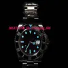 Luxury Wristwatch 116610 Ceramic Bezel Stainless Steel Bracelet Glidelock Clasp Automatic Men Watch Men's Watchs Top Quality213H