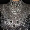 ab Rhineste pearl Crystal Jumpsuit women Nightclub Pole Party Singer Jazz Dance Stage Costume carnival rave festival 48yB#