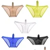 Unterhosen Y Transparent Charming See-Through Penis Pouch Herren Slips Bikini Unterwäsche Mesh Gay Men Undershorts Drop Delivery Apparel Dhqxj