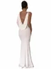 Habbris Fall Sexy Solide Asymétrique Bodyc Maxi Dres Club Tenue pour les femmes 2022 Black One Sheeve Evening Party Dr Femme 708F #