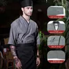 Uniformes de chef japonês restaurante cozinha sushi chef jaquetas chef kimo cozinha cozinheiro casaco garçom macacão cozinha camisa tops c13y #