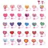 animals love heart silicone straw toppers accessories cover charms Reusable Splash Proof drinking dust plug decorative 8mm/10mm straw party