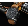 Luxe de mode d'affaires pour le style de montres-bracelets mécaniques à six aiguilles pleine fonction