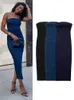 TRAF Off Schouder Denim Jurk Vrouw Blauw Corset Lange Dres Midi Bodycon Jurken Voor Vrouwen 2023 Elegante Partij 240320