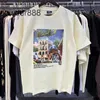 Été lâche vacances style décontracté col rond marque à la mode Kitt High Street jeunesse populaire T-shirt haut à manches courtes hommes et femmes styles