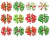 Bow girls hair pins New Christmas Style Children Hair Accessorie christmas trees snowman Boutique girls hair pins Kids Bow Clips LL