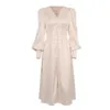 Women's Lantern Sleeves Elegant Dress Can Be Worn Daily With A Silk Long Skirt 918379