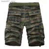 Herenshorts Herenshorts 2024 modieuze geruite strandshorts heren casual camouflageshorts militaire shorts heren Bermuda merchandise set Q240329