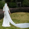 NZUK 3m Cut Edge Cathedral Wedding Véils com pente branco marfim véus véus velo de novo accories design t2om#