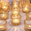 Mum tutucular vintage küçük çay ışıkları soluk altın adak tealight masa centerpiece düğün gelin partisi ev dekor