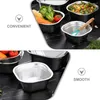 Set di stoviglie set buffet quadrati cucina cucina gadget miscelazione inossidabile ciotola per verdure per verdure per verdure in metallo in acciaio vassoio