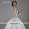 ethel ROLYN Lg manica Ball Gown Wedding Dr 2024 SCOOP Scollo invisibile scintillante paillettes abito da sposa Abiti da sposa 04eV #