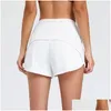 Mulheres Plus Size Calças Moda Designer Shorts Para Mulheres Cintura Alta Secagem Rápida Yoga Running Drop Delivery Vestuário Otsca