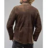 Herren-Jacke aus Leder, Kunstleder, Vintage-Stil, für Herren, klassisch, für den Winter, warm, verdickt, Windjacke, lässig, modisch, lockerer Jackenmantel für Herrenbekleidung, 240330