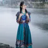 Hanfu Vrouwen Exotische Hani Etnische Lente en Herfst Oude Kostuum Dai Kleding A5IB #