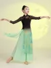 الأسلوب الصيني الرقص الكلاسيكي الأنيق ممارسات الرقص أزياء الفتيات التداول الأزياء الحديثة الحديثة يانغكو رقص ارتداء G3F2#