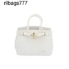 BK Designer Bag Leather Handbag 2024 Spring and Summer Korean Fashion Cream White Lychee Mönster Platinum Celebrity Lady Buckle Handväska
