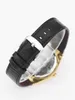 Наручные часы 2024 мужские женские черные автоматические механические часы с сапфировым стеклом зеркало кожаные подарок