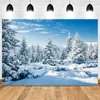 Spoons 210X150Cm Winter Snow Background Cloth Snowflake Christmas Tree Glitter White Forest Party Pography Backdrops B