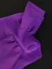 Chic Dr Femmes Élégant 2024 Été Une Épaule Midi Violet Empire Forfait Hip Soirée Cocktail Événement Fête De Bal Plus Taille 341v #