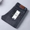 Busin Heren Jeans Casual Straight Stretch Fi Klassiek Blauw Werk Denim Broek Mannelijke WTHINLEE Merk Kleding Maat 28-40 V3xb #