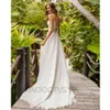Roddrsya Boho Hochzeit Kleid für Frau Zivil Strand V-Ausschnitt Applikationen Spitze Split Brautkleider Backl Vestidos de Novia Chiff 33hW #