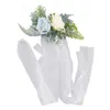 زهور الزهور كرسي ترتيب زهرة مع شاش الأسلوب الأوروبي الظهر الظهر الديكور الأزهار لحفل الزفاف