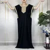 Vêtements ethniques Dubaï pour femmes Lâche Casual Musulman Abayas Femme Robe à manches courtes 2024 Islam africain Robes traditionnelles avec ceinture