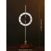 Horloges de table Laiton Invisible Power Air Clock Bois massif Silencieux Mécanique Vintage Montre de luxe Accessoires de décoration