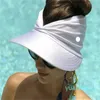 Visor hatt flexibel vuxen hatt för kvinnor anti-uv bred randen mössa lätt att transportera resor mode strand sommarsol