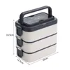 Dinnerware 1 Pcs 3000ML Bento Boxes Easy To Use 3 Layers Large Capacity Lunch Box PP Snack Container Adult