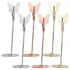 Frames 6 Pcs Butterfly Note Holder Picture Business Card Clip Holders For Centerpieces Metal Place Table Setting Office