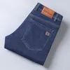 2024 Wthinlee Men Denim Jeans Regular Fit Straight Stretch Busin Casual Solid Color High Quality Plus Size Male Pants Y20L#
