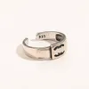 Позолоченное кольцо из титановой стали, дизайнерское регулируемое для женщин письмо, простой стиль, модные кольца для пар, модный праздничный подарок