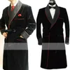 Мужские костюмы 2024, весенне-осенний красный длинный пояс, мужской костюм с воротником, плащ, пиджак для официальной вечеринки, выпускного вечера, свадебный смокинг