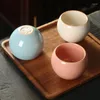 Tassen Untertassen 1 stücke Keramik Tee Schüssel Kaffeetasse Espresso Becher Porzellan Schalen Chinesischen Crackle Stil Keramik Teetasse Für Großhandel